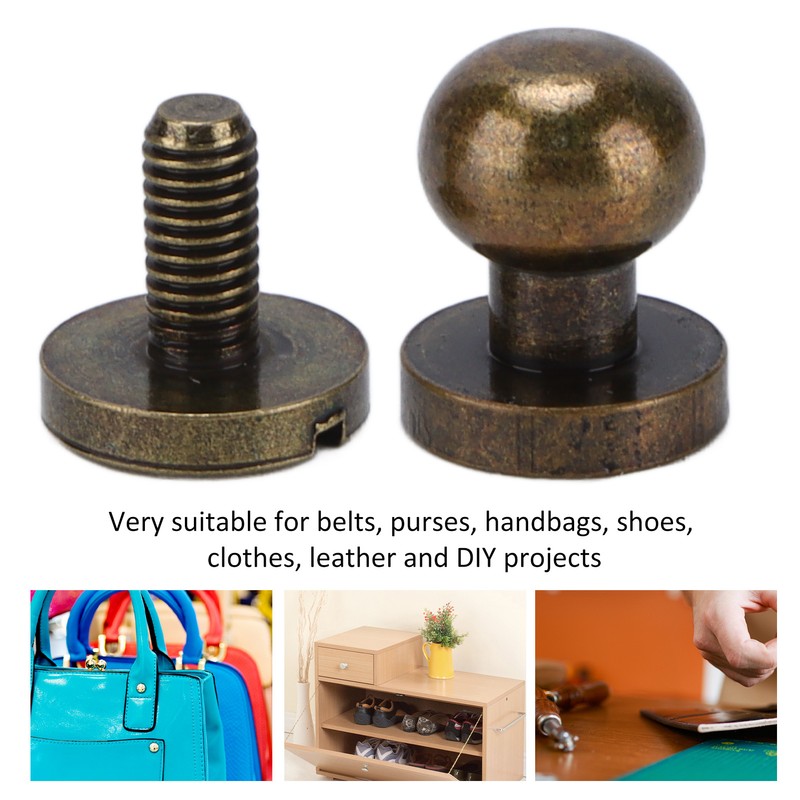 20set Brass Rivets Bronze Wear Resistance Luggage Hardware Accessories for