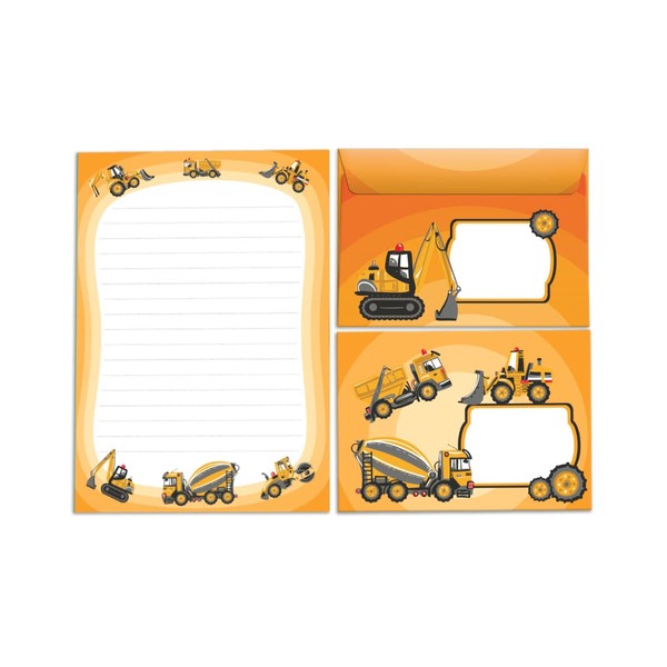 Writing Paper Set Letter Pad with Envelope for Children Construction