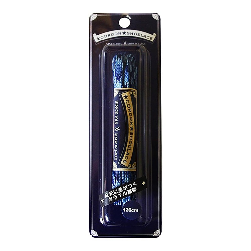 Korudon Shoe Lace Shoe Lace, Camo Cord, Navy, 47.2 inches
