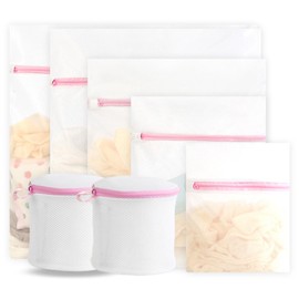 Bolsas de Lavandería 8 Pack,Malla para Lavar Ropa con Cremallera,Clasificación de Ropa y Lavado,Bolsa de Almacenamiento,Para Viajes,Blusa,Sujetador,Calcetería,Ropa Interior