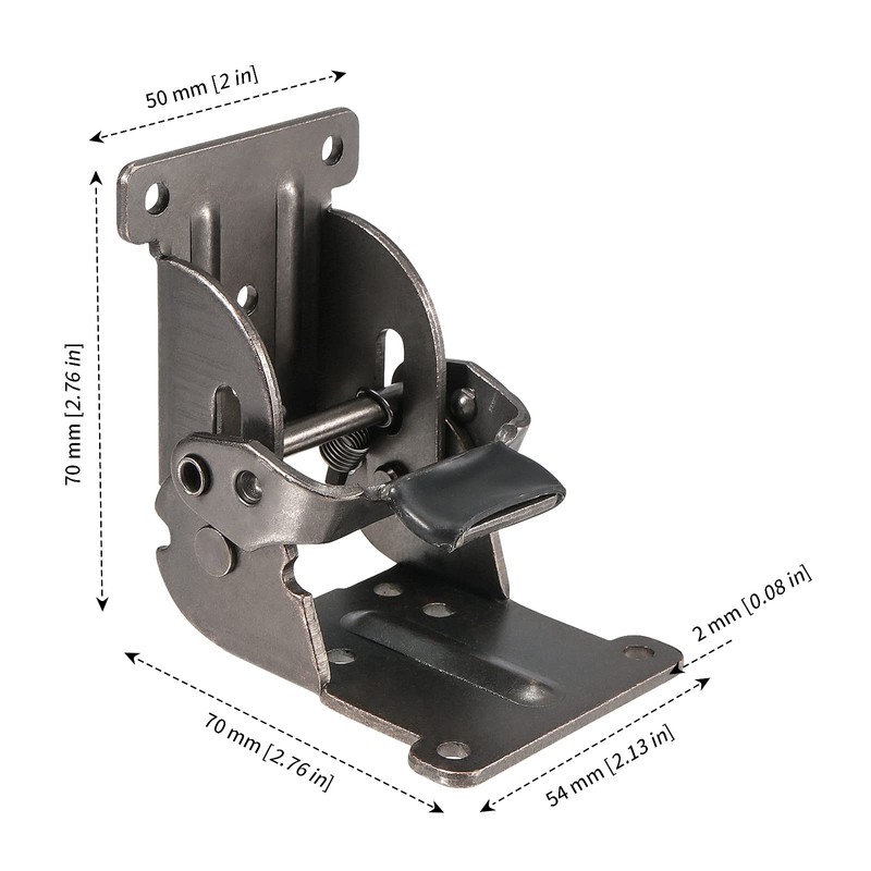 MANCHAP 4 PCS Self Locking Folding Hinge, 0-90-180 Degree Foldable