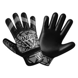 WFX Goalkeeper Gloves for Kids Children Boys Youth Soccer Goalie Gloves with Double Wrist Support football Goalkeeping Gloves Grip Palm Protection (Grey, Size 3 Suitable for 5 to 6 Years old)