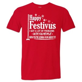 Happy Festivus Christmas Shirt Costanza Holiday Meme Human Fund 3XL Red