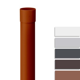 Inefa Gutters DN 100/200 cm, Brown Plastic, Rain Gutter Brown 200 STB