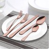 LIANYU 10-Piece Copper Silverware Flatware Set, Stainless Steel Cutlery Set