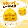 5-Piece Heart-Shaped Knitting Needle Stoppers – Double-Hole Spring Cord Locks