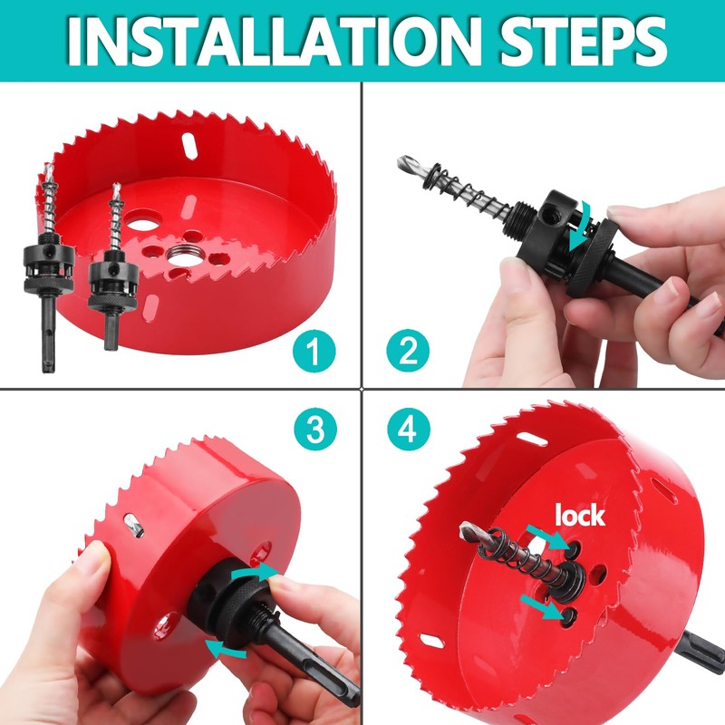 9 inch / 230mm Hole Saw with SDS Plus Arbor