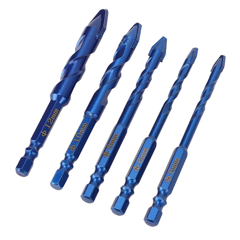 5Pcs Crooked Head Eccentric Drill Special High Strength Twist Bit