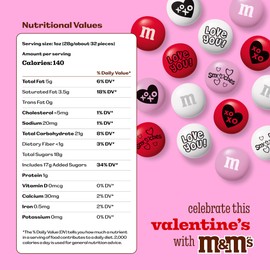 M&M’S WORLD Valentines Day Candy Bulk 5lb Chocolate Candy Variety Pack for Milk Chocolate Gift Baskets and Valentines Gifts