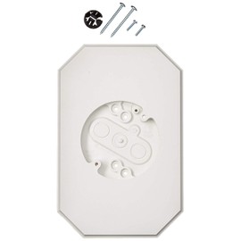 Arlington 8141DBL Siding Mounting Kits with Built-in Box, White, for 1/2 inch Lap Double Siding, 1-Pack