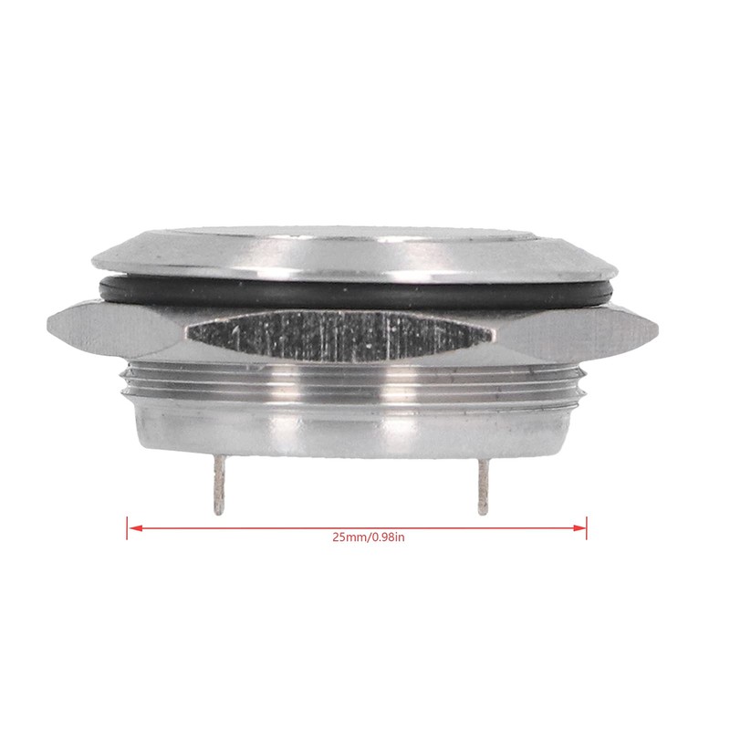 Flat Button Switch, 5-Piece Stainless Steel Push Button Switch, Waterproof