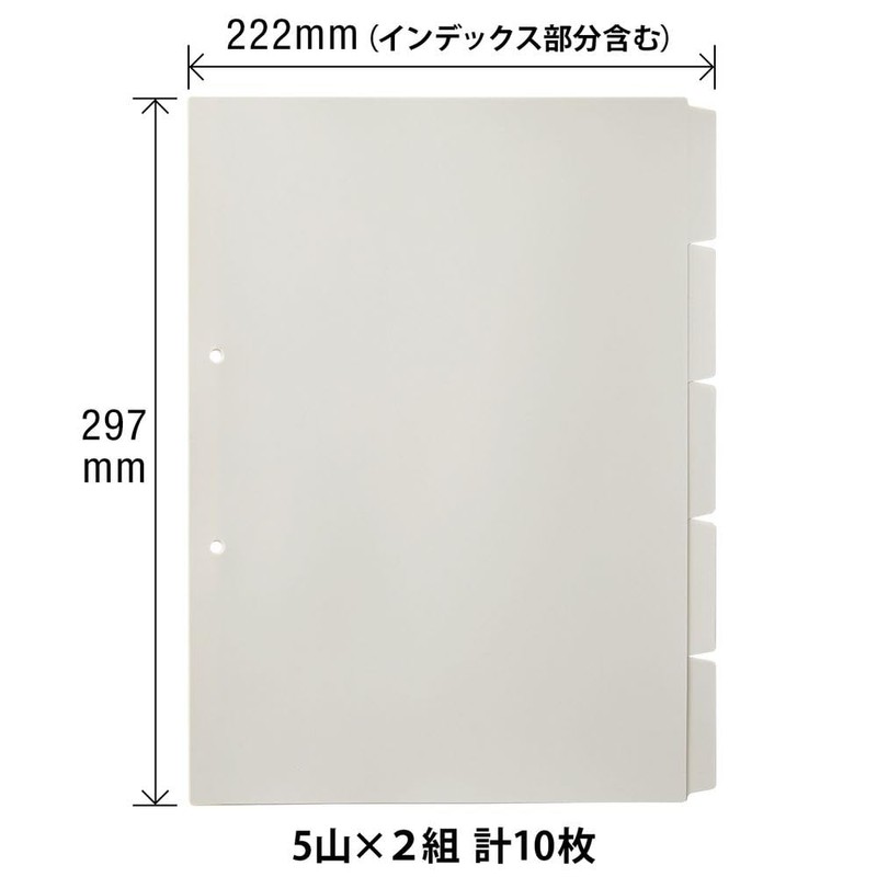 Plus Tasukea Series FL-807IS Index Sheet, Unprinted Index, 5 Stacks