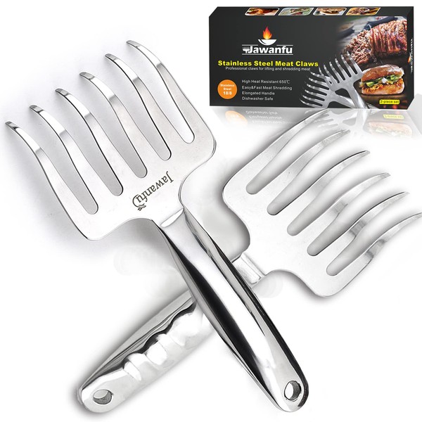 Meat Shredder Claws, Stainless Steel Meat Claws, Bear Claws for Shredding Meat, BBQ Claws For Handling, Lifting, Shredding Pork, Chicken, Pulled Pork Claw x2