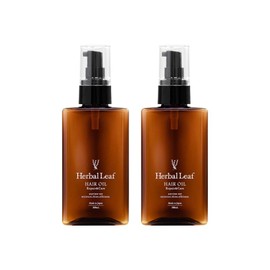 Herbal Leaf Organic Hair Oil, Non-Rinsing Outbath Treatment, Fresh Tea Scent, 3.4 fl oz (100 ml), Set of 2