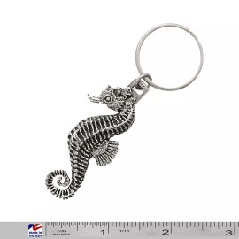 Seahorse Keychain A162KC 2.5 Inch Marine Ocean Aquatic Nature Gift Metal