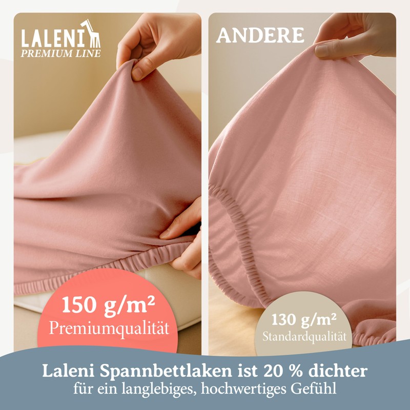 Laleni Premium fitted sheets for baby cot, breathable, 100% cotton