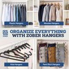 Zober Black Wooden Hangers - 20 Pack, Heavy Duty, Non