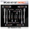 HORUSDY 18-Piece T-Handle allen wrench set, Inch/Metric Long Arm Ball