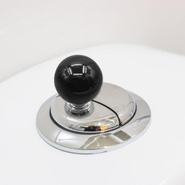 Black Toilet Push Button Flush Replacement,Colorful Round Shape Plastic Toilet Tank Button Aid,Vintage Drawer Knobs Door Handle Decor,Flush Toilet Water Tank Push Buttons Rods Toilet and Urinal Parts