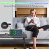 SZELAM Alarm clock, wooden alarm clock for bedroom, 9 RGB