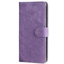 BEEJTUNY Leather Case For TCL 50 NXTPAPER 5G / TCL 50 PRO NXTPAPER 5G, Wallet Function with RFID Protection, Magnetic Closing Shell, Built-in TPU Protective Cover.Purple