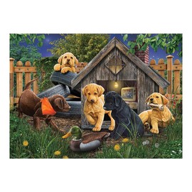 Cobble Hill 1000 Piece Puzzle - in The Doghouse - Sample Poster Included
