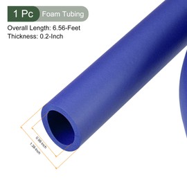 YOKIVE Foam Hoses, Rubber Insulation Pipe Cover, Handle Protection, Good for Gym Equipment, Copper Pipe (Blue 25 mm ID 35 mm AD 2 m)