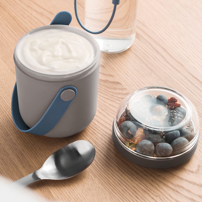 Berghoff Leo 3950148 Lunch Box, Plastic, Grey