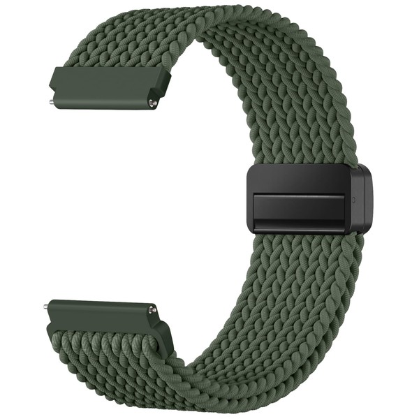 Mastten 18 mm Nylon Elastic Braided Magnetic Smartwatch Watch Strap