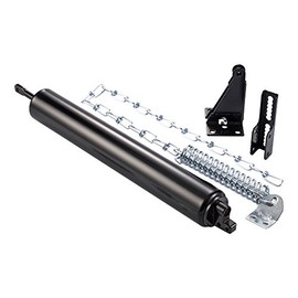 Ideal Security Pneumatic Lock for Screen Door with Chain, Black (1.25-2 Inches)