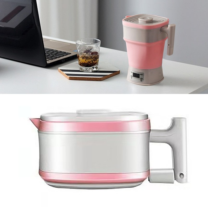 ‑ Foldable Electric Kettle 800W Silicone Portable Collapsible Thermostatic Control
