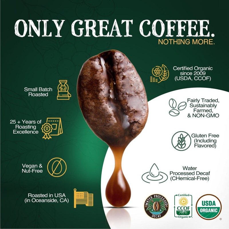 The Bean Organic Coffee Company Water Processed DECAF Le Bean,