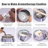 Hiztghc Aromatherapy Candle Making Kit – 12-Pack 4.5 oz Marble