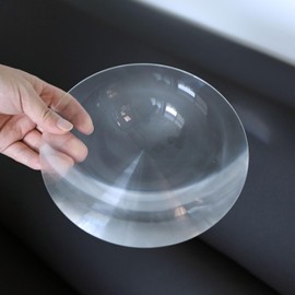 CHGCRAFT Fresnel Lens Magnifier Acrylic Physics Optical Lens Supplies Double Convex Flat Round Lens Magnifier for Physics Classroom Fire Starter 200mm