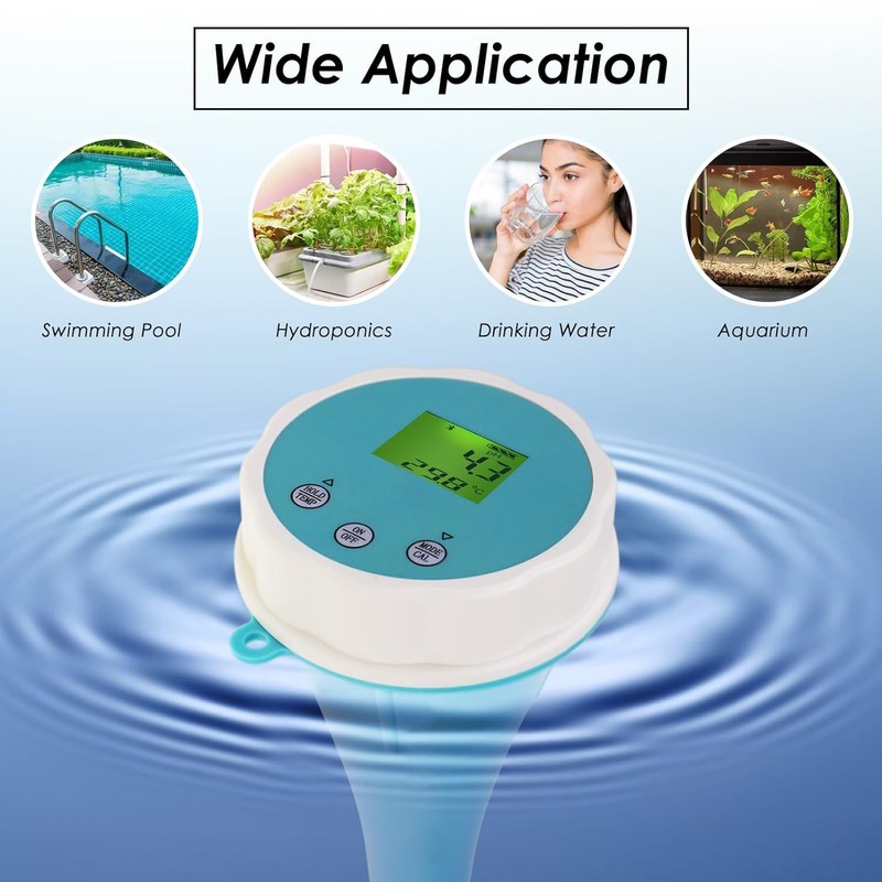 6-in-1 Wireless Water Quality Tester Bluetooth Floating Water Quality Monitor