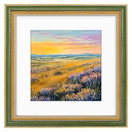 Space Art Deco, 11x11 Ornate Picture Frame for 8x8 Photo with Mat or 11x11 Picture Without Mat, Real Glass for Wall Mounting (Green Gold, 1 Pack)