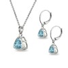 B. BRILLIANT Sterling Silver Blue Topaz Trillion Bezel-Set Pendant Necklace