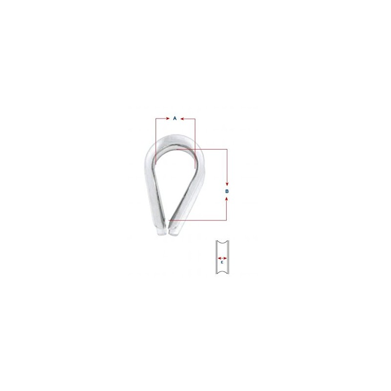 Wire Rope Eyelet Thimble in A4 (T316) Marine Grade Stainless