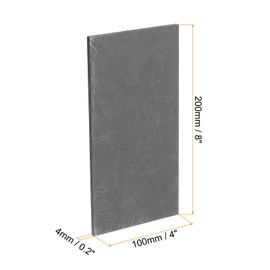 sourcing map Graphite Block Rectangle Graphite Electrode Plate 200 x 100 x 5 mm for Melting Casting Electrolysis Electroplating