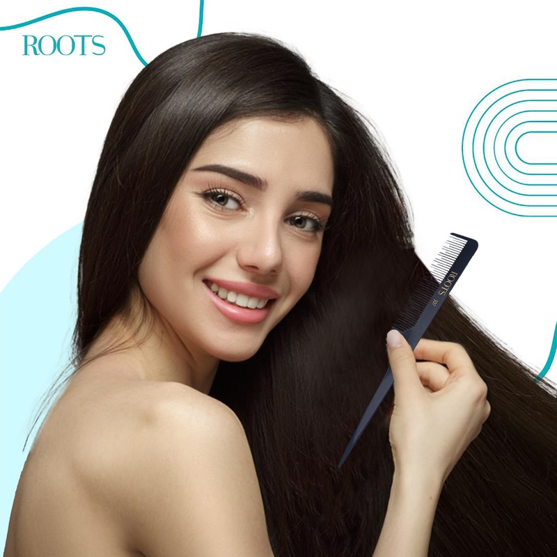 Roots Hair Combs - Styling and Sectioning Combs - Black
