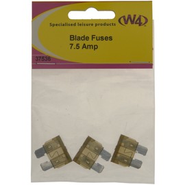 W4 7.5 Amp Blade Fuses (Pack of 3) - Brown
