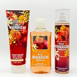 Wild Madagascar Vanilla Bath & Body 3-Piece Bundle | Ultimate Hydration Body Cream, Body Wash and Fine Fragrance Mist