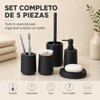 Set de Accesorios para Baño 5 Piezas Diseño Ondas Modernas