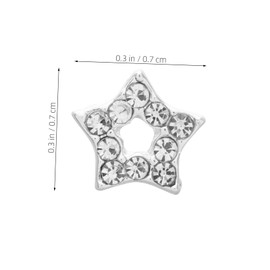 Outanaya 10pcs Star Shape Rhinestone Nail Charms Versatile Nail Decors for Women for DIY Manicure Ample Supply for Personal Professional Use