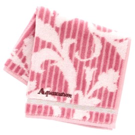 Aquascutum 001072-0001-01 Aquascutum Towel Handkerchief Shirring (Pink) Women's Towel Hand Towel, Approx. 9.8 inches (25 cm)