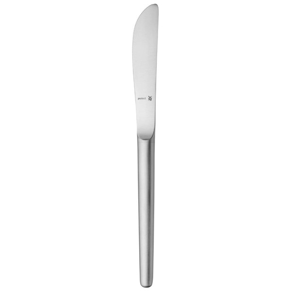 WMF Evoque Dinner Knife 23.5 cm, Knife with Inserted Blade, Cromargan Protect Matte Stainless Steel, Scratch-Resistant, Dishwasher Safe, 25.5 x 6.4 x 3.8 cm, Silver