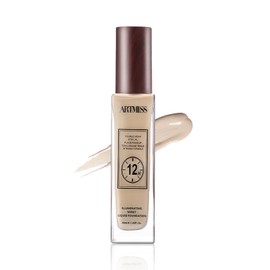 METYSUR Liquid Foundation, Natural Glossy Skin, Formulated with Moringa Extract, Lasts 12 Hours, Covers Pores, Moist and Light, Botanical Beauty Foundation