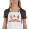 Saukore Funny Christmas Baking Apron for Women Men Adjustable Kitchen
