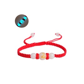 DivaGlamz 2025 New Year of Snake Bracelet For Women, Adjustable 12 Zodiac Dragon And Snake Charm Glow Good Luck Bracelets, Hand Woven Feng Shui Red Rope Charms Gift Jewelry (snake)