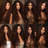 QEUOPE Brown Deep Wave Bundles Human Hair Color 4 Dark